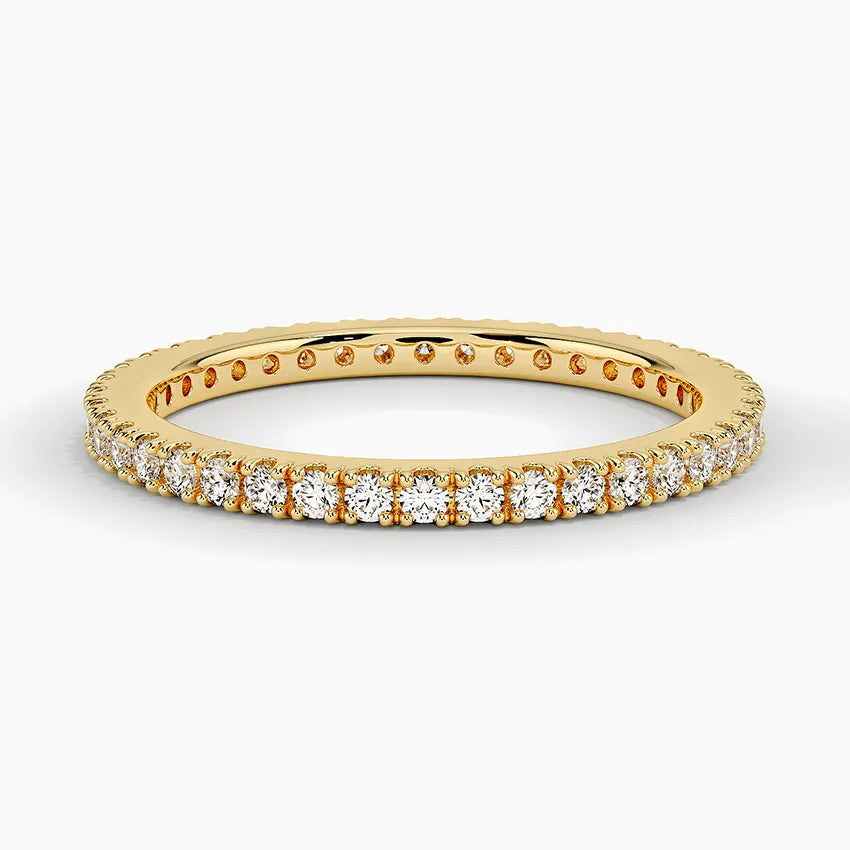 Lab-Grown Shared Prong-Set Diamond Eternity Wedding Band for Her