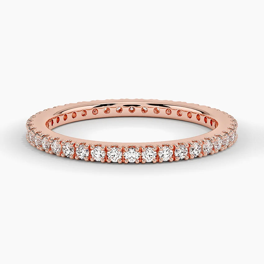 Lab-Grown Shared Prong-Set Diamond Eternity Wedding Band for Her