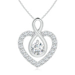 Load image into Gallery viewer, Lab-Grown Diamond Heart Pendant with Infinity Loop
