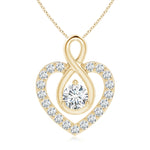 Load image into Gallery viewer, Lab-Grown Diamond Heart Pendant with Infinity Loop
