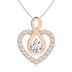 Load image into Gallery viewer, Lab-Grown Diamond Heart Pendant with Infinity Loop
