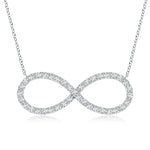 Load image into Gallery viewer, U-Pave Set Lab-Grown Diamond Sideways Infinity Pendant Necklace

