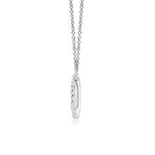 U-Pave Set Lab-Grown Diamond Sideways Infinity Pendant Necklace