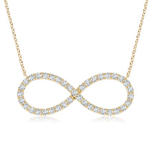 U-Pave Set Lab-Grown Diamond Sideways Infinity Pendant Necklace