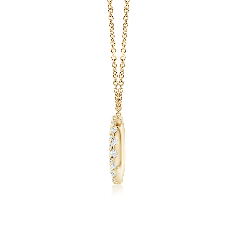 U-Pave Set Lab-Grown Diamond Sideways Infinity Pendant Necklace