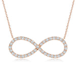 Load image into Gallery viewer, U-Pave Set Lab-Grown Diamond Sideways Infinity Pendant Necklace
