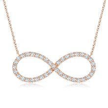 U-Pave Set Lab-Grown Diamond Sideways Infinity Pendant Necklace