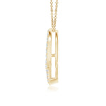 Load image into Gallery viewer, Lab-Grown Pave-Set Diamond Awareness Ribbon Pendant

