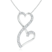 Lab-Grown Diamond Double Heart Infinity Pendant
