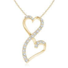 Lab-Grown Diamond Double Heart Infinity Pendant