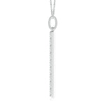 Load image into Gallery viewer, Lab-Grown Prong-Set Diamond Vertical Bar Pendant
