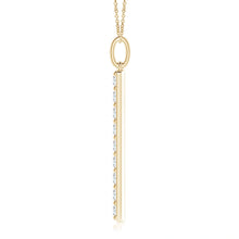 Lab-Grown Prong-Set Diamond Vertical Bar Pendant