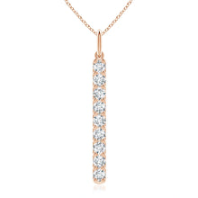 Lab-Grown Prong-Set Diamond Vertical Bar Pendant
