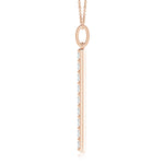Load image into Gallery viewer, Lab-Grown Prong-Set Diamond Vertical Bar Pendant
