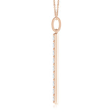 Lab-Grown Prong-Set Diamond Vertical Bar Pendant
