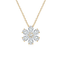 Pear Lab-Grown Diamond Flower Cluster Pendant