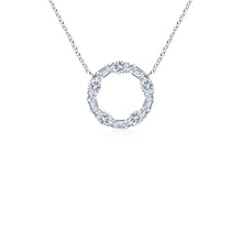 Lab-Grown Emerald-Cut and Oval Diamond Circle of Life Pendant