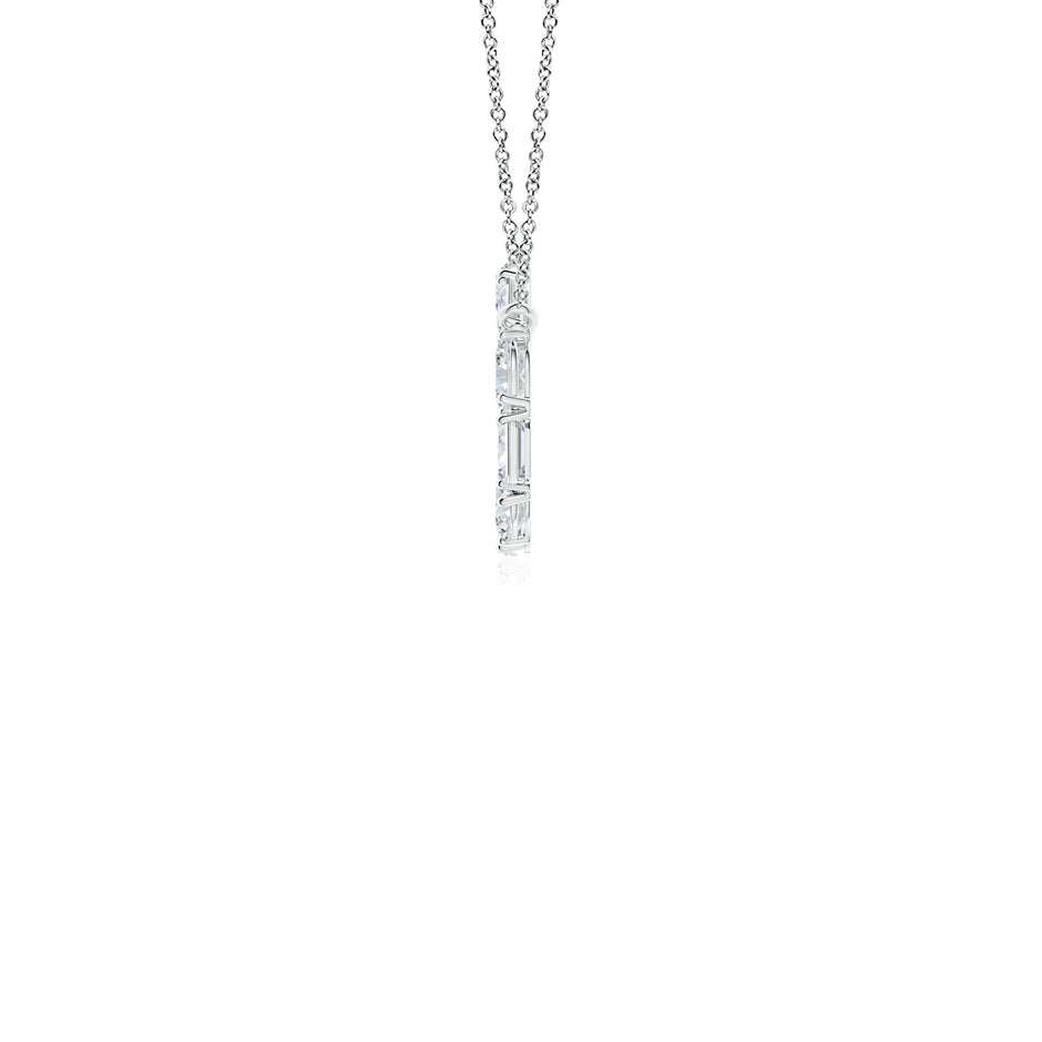 Lab-Grown Emerald-Cut and Oval Diamond Circle of Life Pendant