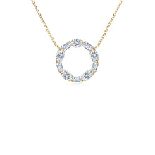 Lab-Grown Emerald-Cut and Oval Diamond Circle of Life Pendant