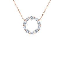 Lab-Grown Emerald-Cut and Oval Diamond Circle of Life Pendant