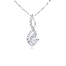 Cushion Lab-Grown Diamond Infinity Pendant with Accents