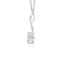 Cushion Lab-Grown Diamond Infinity Pendant with Accents