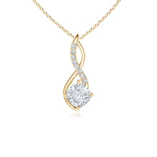 Cushion Lab-Grown Diamond Infinity Pendant with Accents