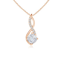 Cushion Lab-Grown Diamond Infinity Pendant with Accents