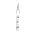 Load image into Gallery viewer, Lab-Grown Channel-Set Round Diamond Three Stone Journey Pendant
