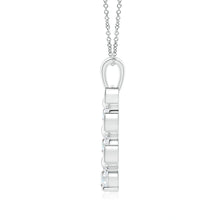 Lab-Grown Channel-Set Round Diamond Three Stone Journey Pendant