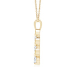 Load image into Gallery viewer, Lab-Grown Channel-Set Round Diamond Three Stone Journey Pendant
