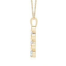 Lab-Grown Channel-Set Round Diamond Three Stone Journey Pendant