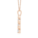 Load image into Gallery viewer, Lab-Grown Channel-Set Round Diamond Three Stone Journey Pendant
