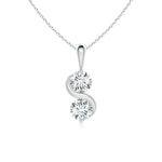 Load image into Gallery viewer, Lab-Grown Classic Two Stone Diamond Swirl Pendant
