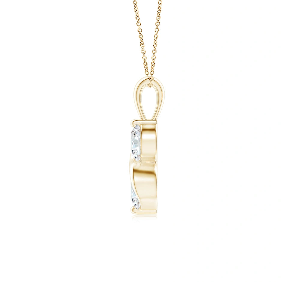 Lab-Grown Classic Two Stone Diamond Swirl Pendant