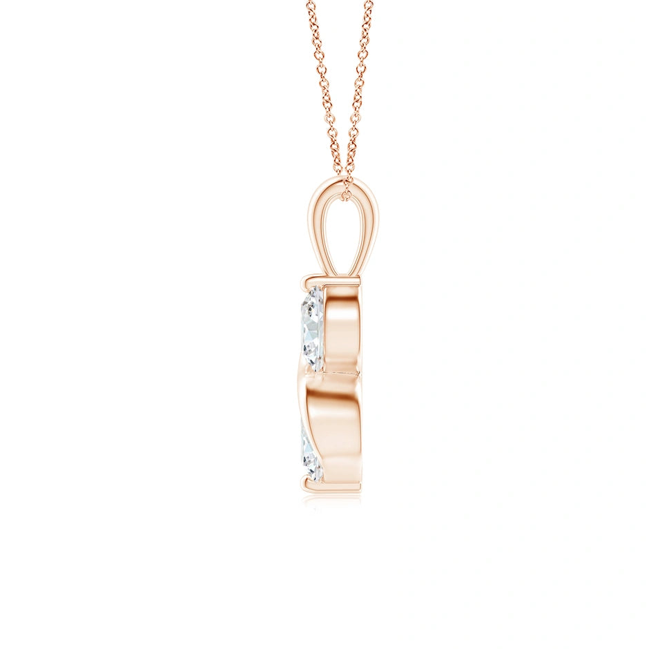 Lab-Grown Classic Two Stone Diamond Swirl Pendant