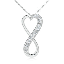 Lab-Grown Pave-Set Diamond Infinity Heart Pendant