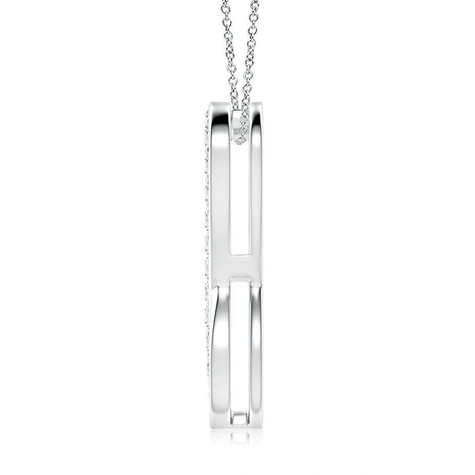 Lab-Grown Pave-Set Diamond Infinity Heart Pendant
