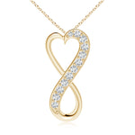 Load image into Gallery viewer, Lab-Grown Pave-Set Diamond Infinity Heart Pendant
