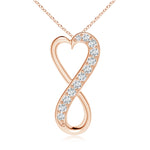 Load image into Gallery viewer, Lab-Grown Pave-Set Diamond Infinity Heart Pendant

