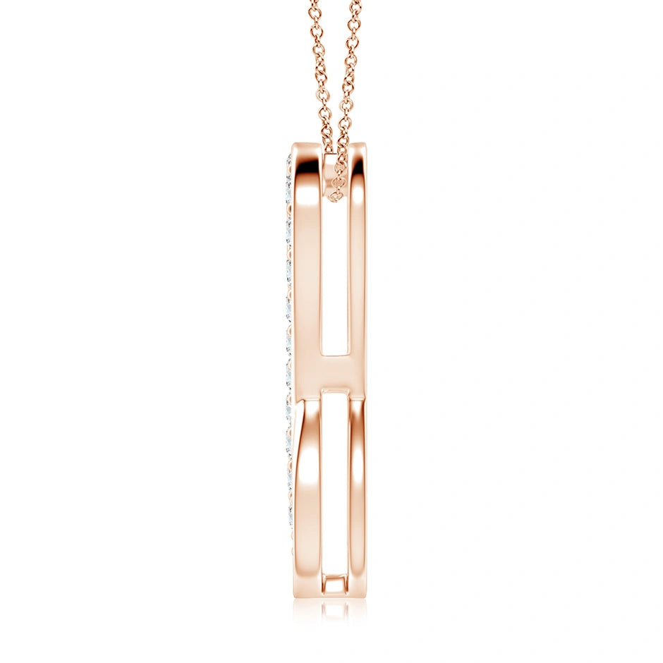 Lab-Grown Pave-Set Diamond Infinity Heart Pendant