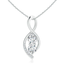 Lab-Grown Two Stone Diamond Infinity Twist Pendant