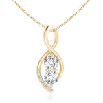Load image into Gallery viewer, Lab-Grown Two Stone Diamond Infinity Twist Pendant
