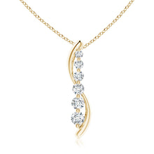 Lab-Grown Six Stone Diamond Journey Necklace