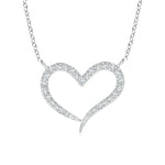 Load image into Gallery viewer, Lab-Grown Diamond Wavy Heart Pendant
