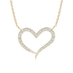 Load image into Gallery viewer, Lab-Grown Diamond Wavy Heart Pendant
