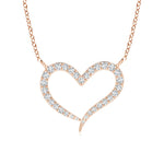 Load image into Gallery viewer, Lab-Grown Diamond Wavy Heart Pendant
