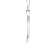 Lab-Grown Two Stone Diamond Bypass Cross Pendant