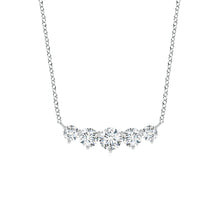 Graduated Five Stone Round Lab-Grown Diamond Necklace