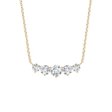 Graduated Five Stone Round Lab-Grown Diamond Necklace